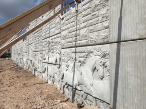 Horse Theme Retaining Wall